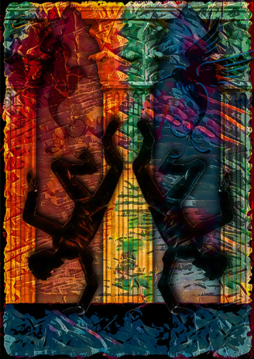 Digitale Kunst getiteld "Les danseurs" door Aerthys, Origineel Kunstwerk, 2D Digital Work