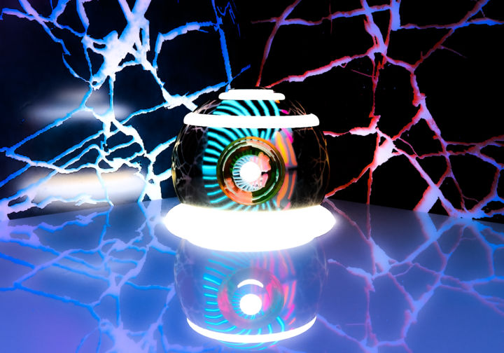Digitale Kunst getiteld "Œuf d'alien" door Aerthys, Origineel Kunstwerk, 2D Digital Work