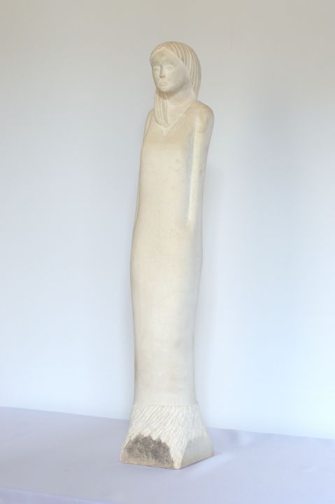 Sculpture intitulée "Sculpture pierre du…" par Akoi Aka, Œuvre d'art originale, Pierre