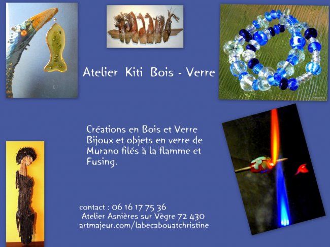 Sculpture intitulée "Présentation" par Kiti Bois-Verre, Œuvre d'art originale