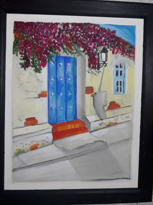 Painting titled "Porche" by Lorena Laborde, Original Artwork, Acrylic