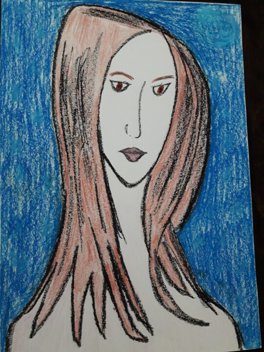 Drawing titled "Serie mujer" by Lorena Laborde, Original Artwork, Pastel