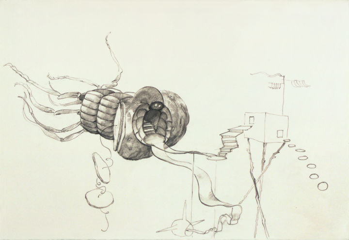 Drawing titled "Marigolds Live Fore…" by Lacey Stinson, Original Artwork, Pencil