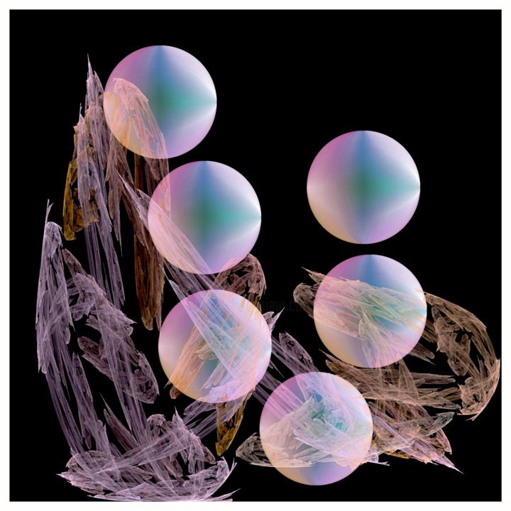Digitale Kunst getiteld "bulles.jpg" door Lacilha, Origineel Kunstwerk, Digitaal Schilderwerk