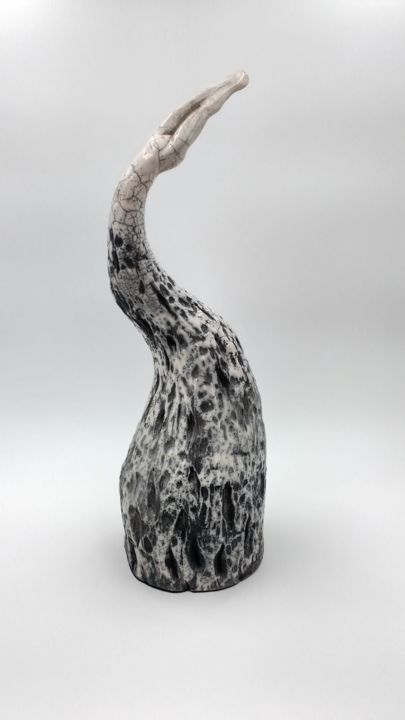Sculpture titled "Plongeon1" by Frédérique Lacroix Damas, Original Artwork, Ceramics