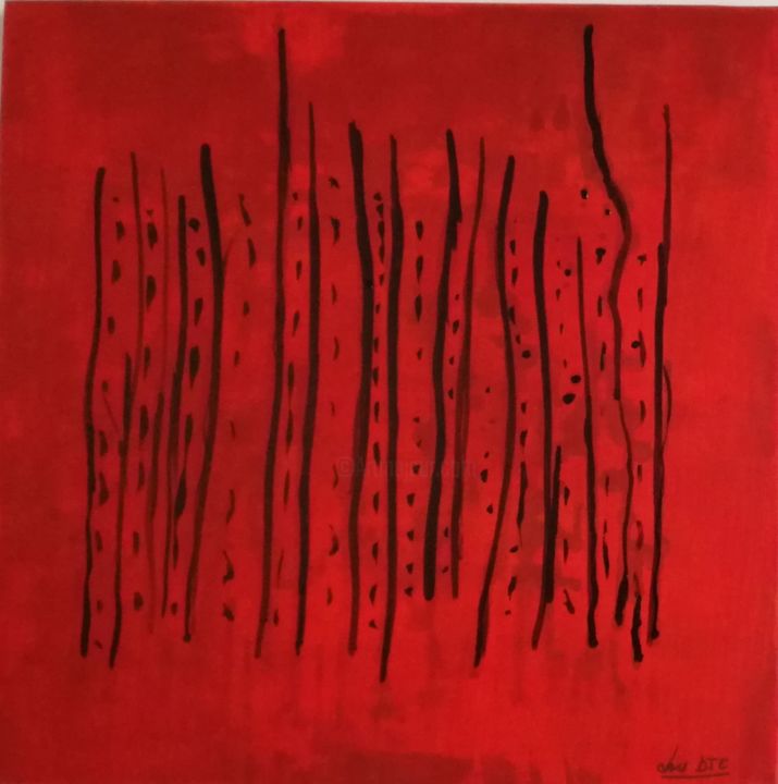 Pintura titulada "Sans titre" por Lou Dje - Artiste Peintre, Obra de arte original, Acrílico