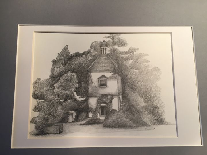 Drawing titled "Pigeonnier" by Pascale Ladoux, Original Artwork, Pencil