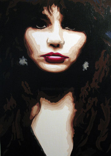 Peinture intitulée "Kate Bush" par Lady Caviar, Œuvre d'art originale, Acrylique