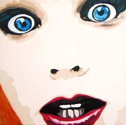 Peinture intitulée "L'hallucinée" par Lady Caviar, Œuvre d'art originale