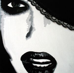Pintura intitulada "Chapeau dentelle" por Lady Caviar, Obras de arte originais