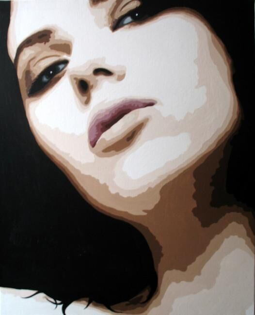 Peinture intitulée "Scarlett" par Lady Caviar, Œuvre d'art originale, Huile