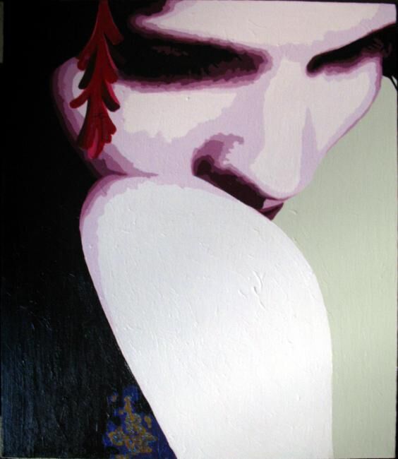 Painting titled "Mitsouko" by Lady Caviar, Original Artwork