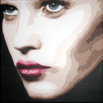 Peinture intitulée "Maribel à l'écoute" par Lady Caviar, Œuvre d'art originale