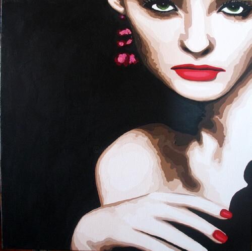 Peinture intitulée "Carmen" par Lady Caviar, Œuvre d'art originale