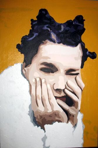 Painting titled "Björk" by Lady Caviar, Original Artwork