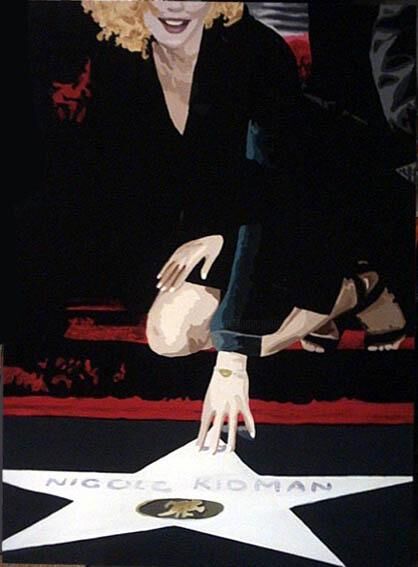 Schilderij getiteld "Nicole Kidman" door Lady Caviar, Origineel Kunstwerk