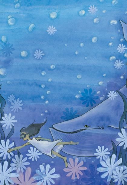图画 标题为“海的叹息是鲸鱼深深的呼吸” 由瓢虫宣言, 原创艺术品,