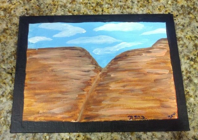 Schilderij getiteld "Desert Hills" door Nicole D., Origineel Kunstwerk