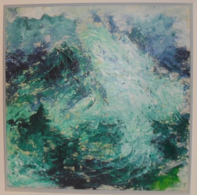 Peinture intitulée "Dancing with waves" par Lady Carolyne, Œuvre d'art originale, Huile