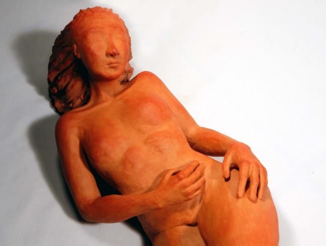 Sculptuur getiteld "la reveuse" door Marina Khoutsichvili, Origineel Kunstwerk