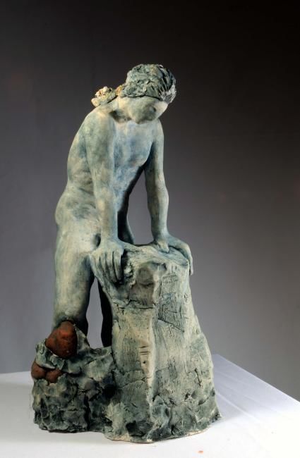 Sculptuur getiteld "L'homme" door Marina Khoutsichvili, Origineel Kunstwerk