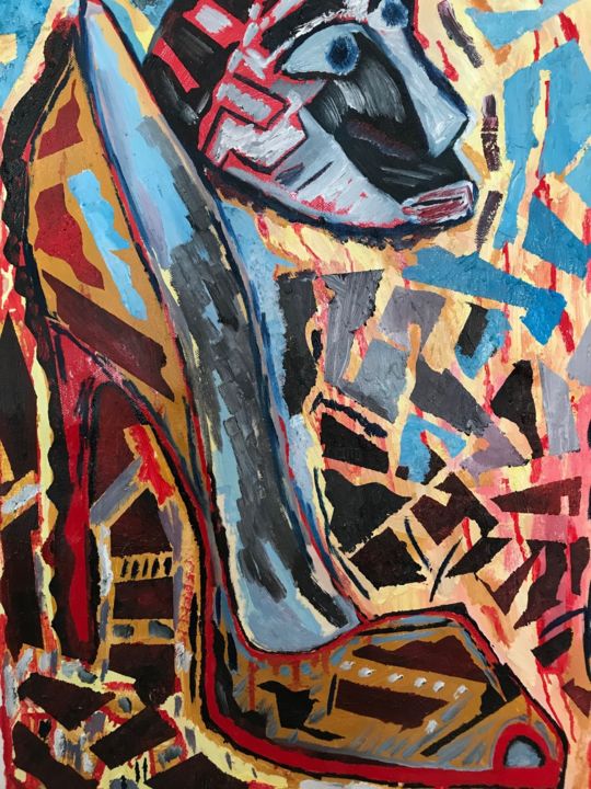 Картина под названием "The constructed hig…" - Armel Evrard, Подлинное произведение искусства, Масло