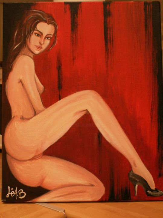 Peinture intitulée "nu erotique" par Laetitia Bruttomesso, Œuvre d'art originale