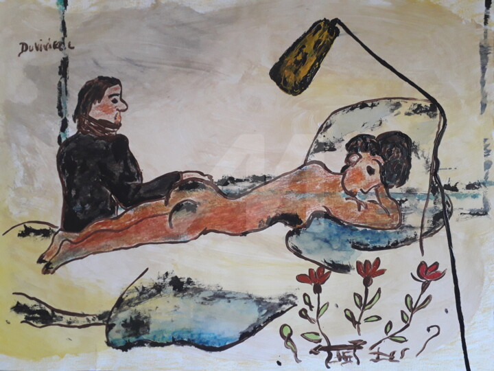 Peinture intitulée "Un doux réveil" par Laetitia Duviviez, Œuvre d'art originale, Acrylique