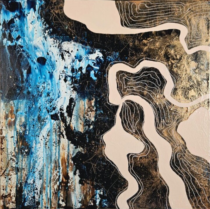Картина под названием "Mystique" - Laetitia Nemery, Подлинное произведение искусства, Акрил Установлен на Деревянная рама дл…