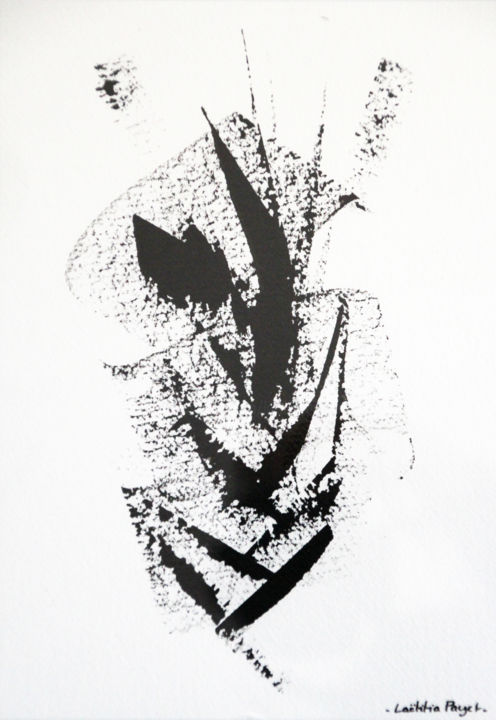 Painting titled "Abondance" by Laëtitia Payet (Lëty Création), Original Artwork, Ink