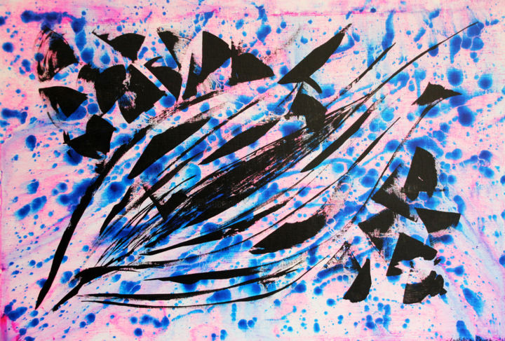 Schilderij getiteld "Vivre libre" door Laëtitia Payet (Lëty Création), Origineel Kunstwerk, Acryl