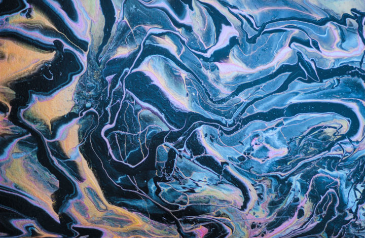 Painting titled ""Cosmos"" by Laëtitia Payet (Lëty Création), Original Artwork, Acrylic