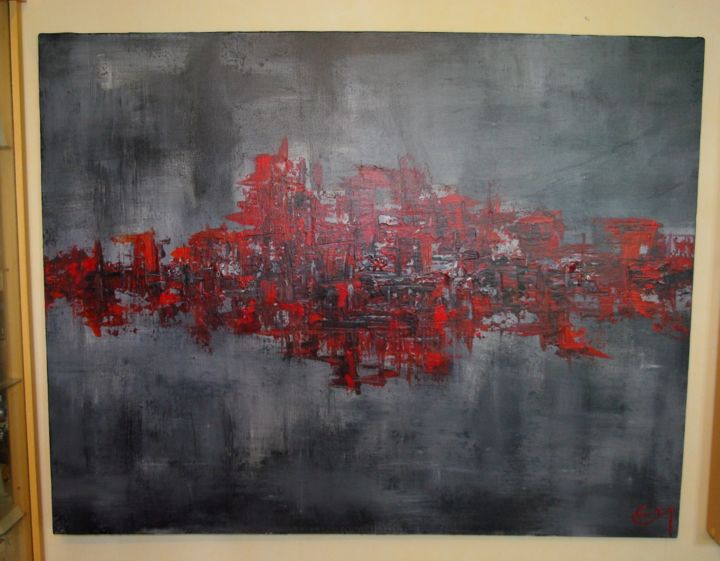 Painting titled "abstraction66" by Cédric Colin, Original Artwork, Acrylic