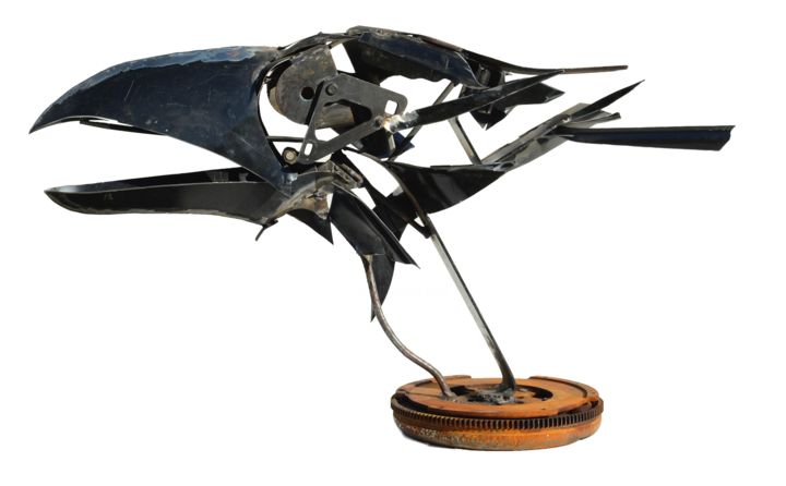 Sculpture titled "L'Eveil" by Laëtitia-May Le Guélaff, Original Artwork, Metals