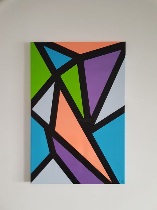 Geometric Abstract Painting, Painting by Ana Von Laff  Artmajeur
