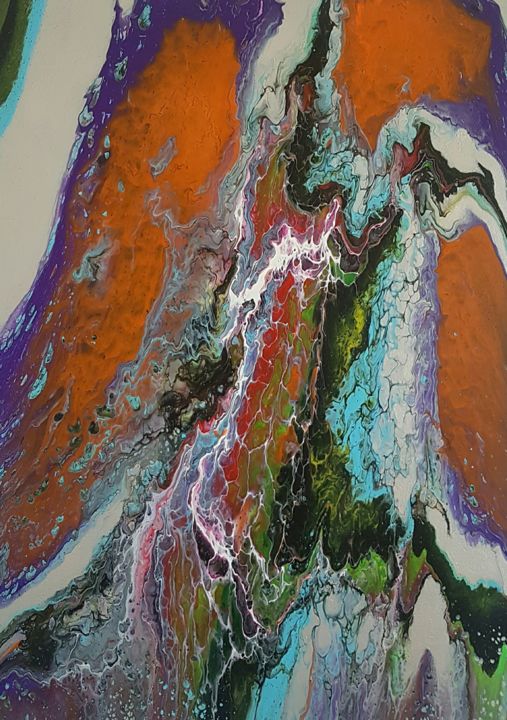 Painting titled "Abstract painting" by Ana Von Laff, Original Art, Acrylic