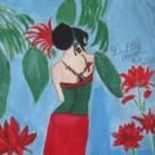 Artisanat intitulée "Collection flamenco" par La Fille Menthe A L'Eau, Œuvre d'art originale