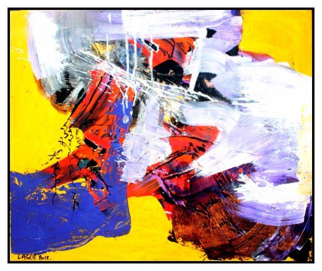 Peinture intitulée "abstraction 2008" par Lagell, Œuvre d'art originale