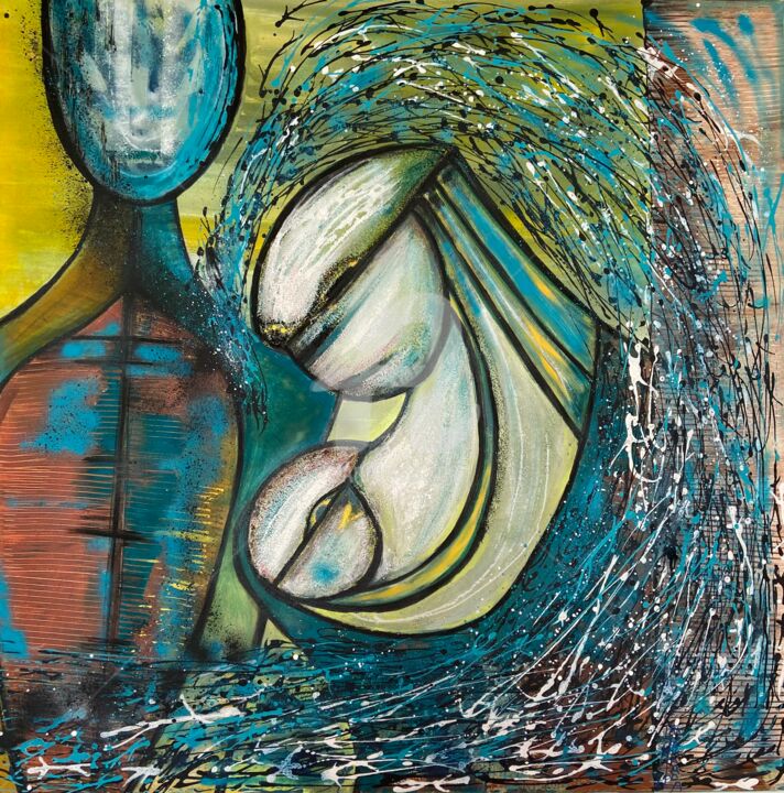 Peinture intitulée "DREAM FACES" par Laila Gauthier (LAILABAGAU), Œuvre d'art originale, Acrylique Monté sur Châssis en bois