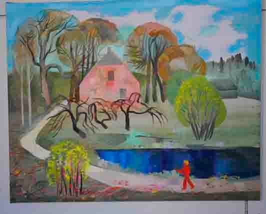 Painting titled "Early Spring" by Laine Kainaize, Original Art,