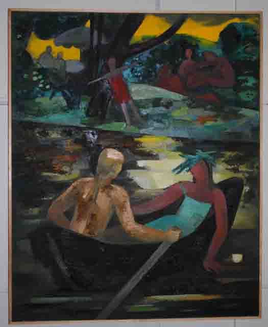 Malerei mit dem Titel "Bois de Boulogne" von Laine Kainaize, Original-Kunstwerk