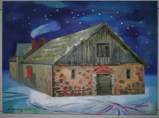 Painting titled "Old tavern" by Laine Kainaize, Original Artwork