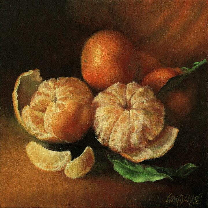 Painting titled "Tantra Fruits No4:…" by Lala Lotos, Original Artwork, Oil
