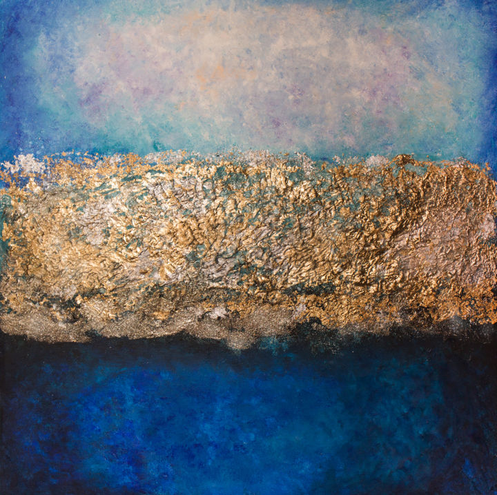 Painting titled "The Flow of luck" by Lala Belyaevskaya (Lalabel), Original Art, Acrylic Mounted on Stretcher frame
