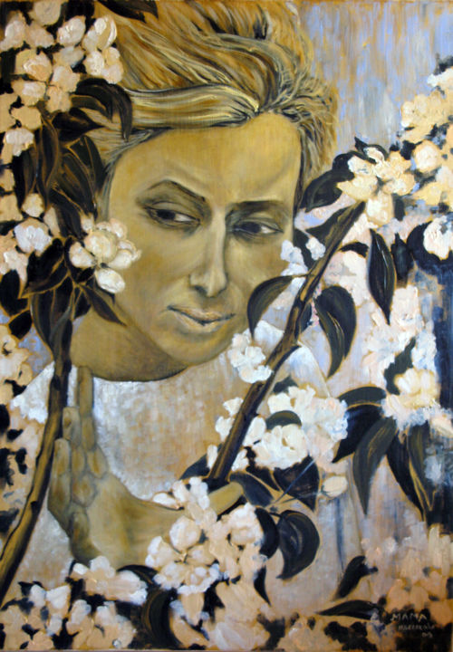 Painting titled "Maman" by Natalia Laletina, Original Artwork, Oil