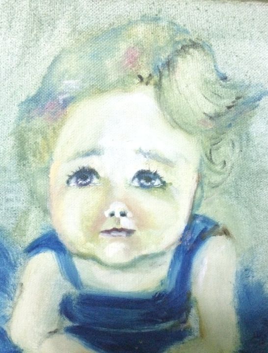Painting titled "little me" by Lali, Original Artwork