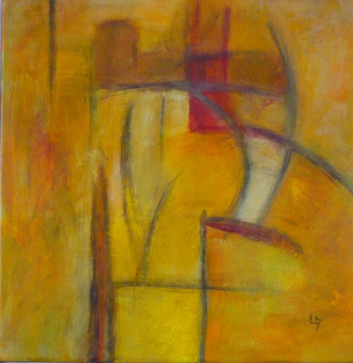 Malerei mit dem Titel "Lumière d'automne" von Martine Lallement, Original-Kunstwerk, Acryl Auf Keilrahmen aus Holz montiert