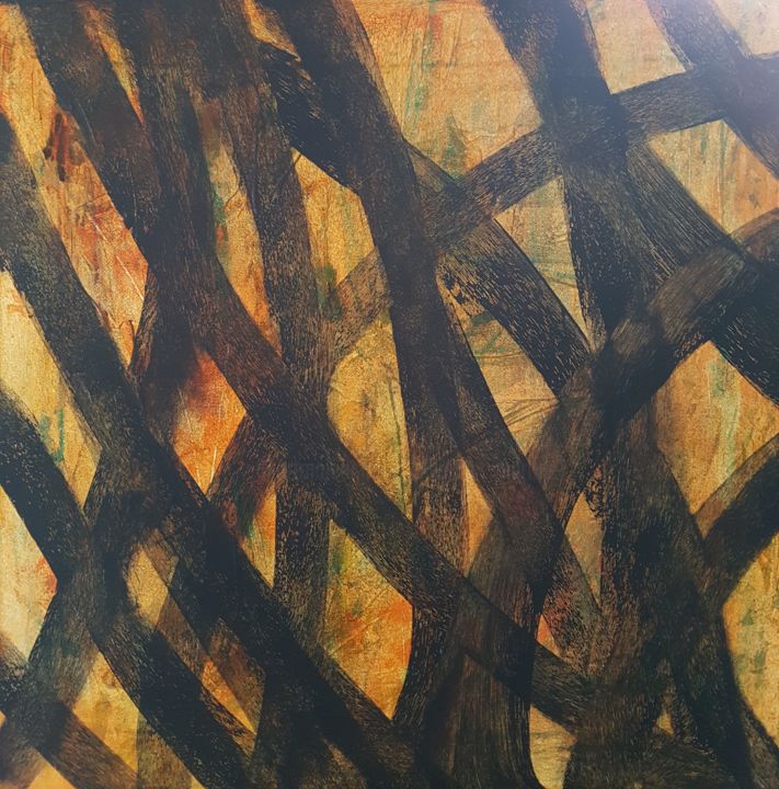 Peinture intitulée "Composition XVII" par Martine Lallement, Œuvre d'art originale, Acrylique Monté sur Châssis en bois