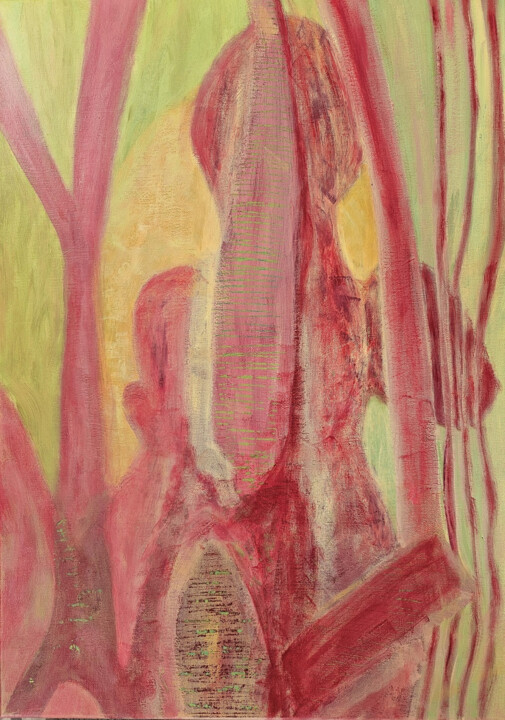 Peinture intitulée "Rêverie" par Martine Lallement, Œuvre d'art originale, Acrylique Monté sur Châssis en bois