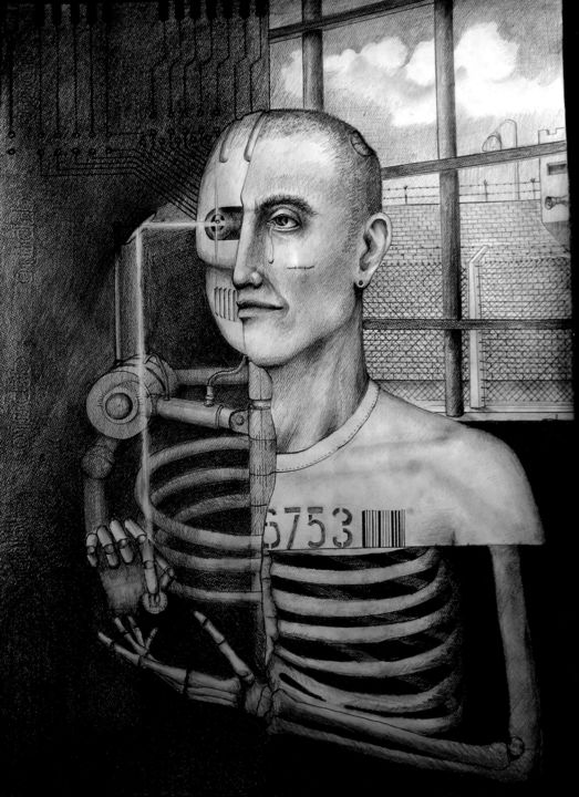 Dibujo titulada "limosna.jpg" por Lalo Eduardo Trosolino, Obra de arte original,